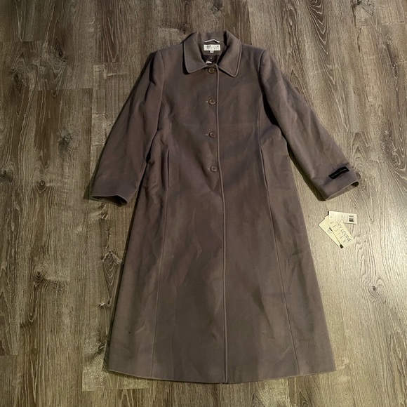 Larry Levine luxe lambs wool and cashmere long coat - Picture 1 of 15